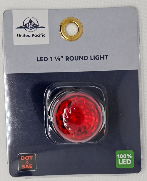 1-1/4" ROUND LIGHT LED (RED LED/RED LENS) Clearance Marker