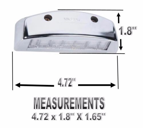 License Plate Light (White) 12 LED - Brighter Luminosity- Truck RV Semi Trailer