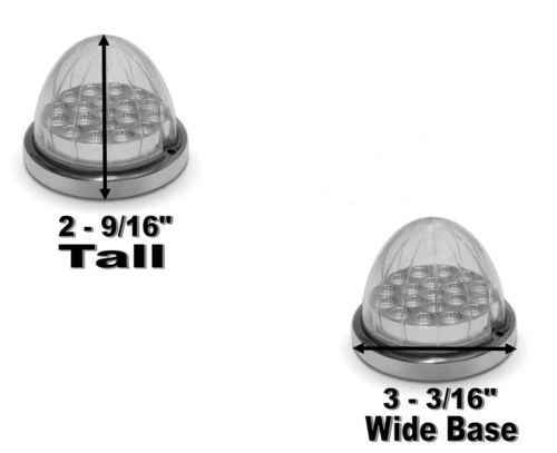 Red Watermelon (19 LED) Marker Turn Signal Light - Red Lens - Red LED