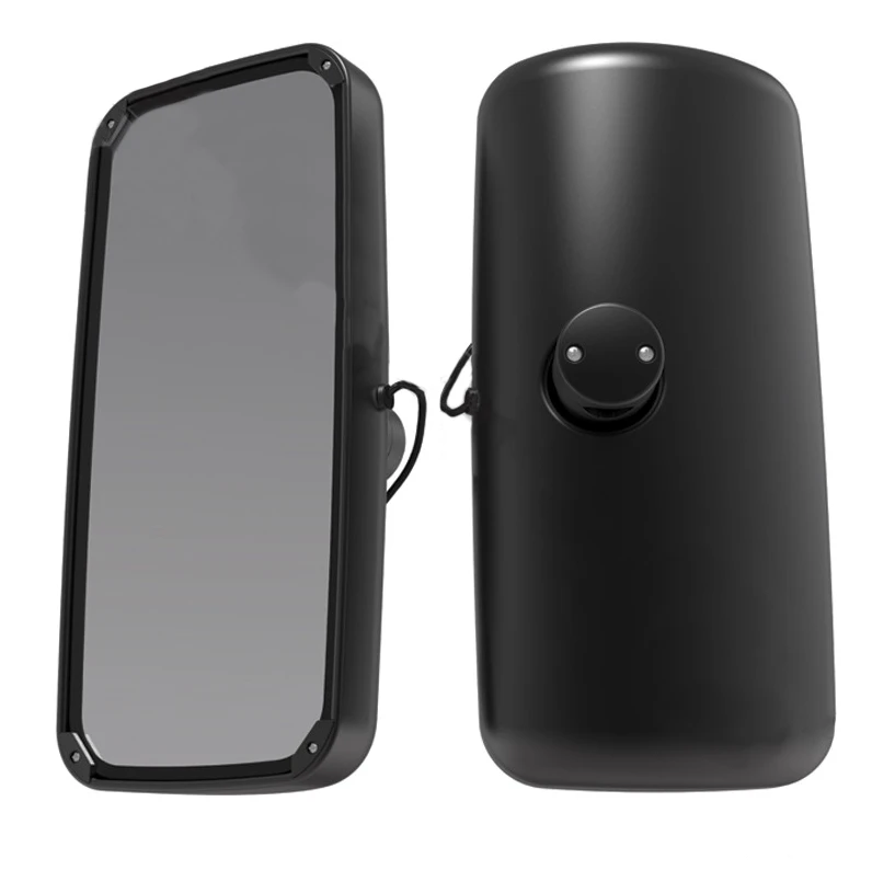 Aerodynamic 8x17 Heated Black Mirror, Universal Fit for Semi Trucks