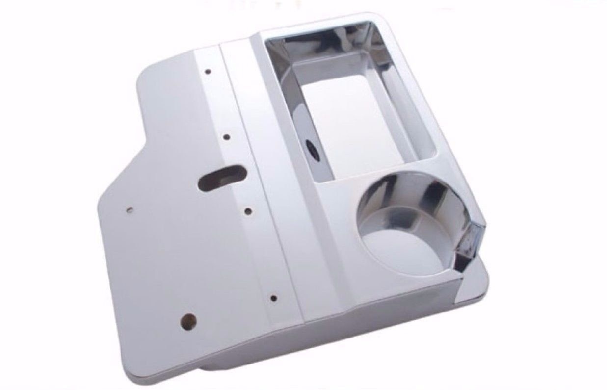 Console top center cup holder replacement chrome plastic for Kenworth T-600