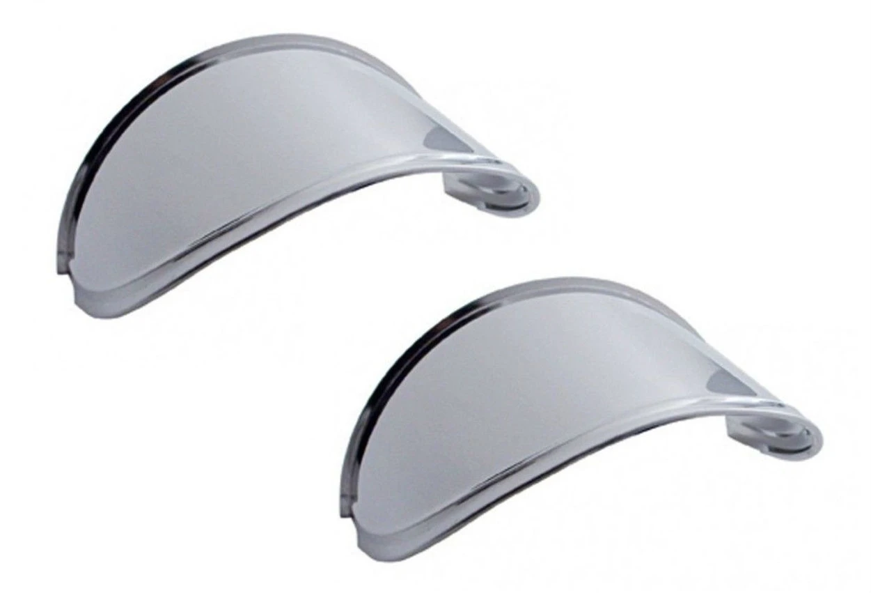 Extended 7" Headlight Visor for Peterbilt - Kenworth (PAIR) Stainless Steel