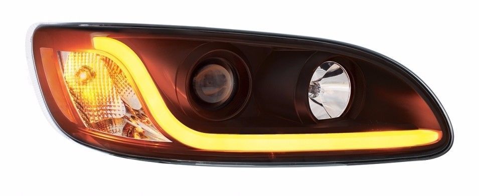 Peterbilt 386/387 LED Projection Headlight SET- (BLACKOUT STYLE)