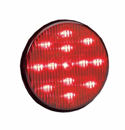 Maxxima 2-1/2" Round Clearance Side Marker light 13 LED Red LED w/ Red  Lens