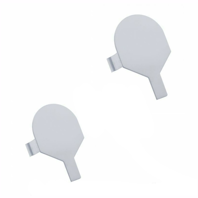 Mud Flap Hanger Stainless Steel 2" End Plugs, Pair