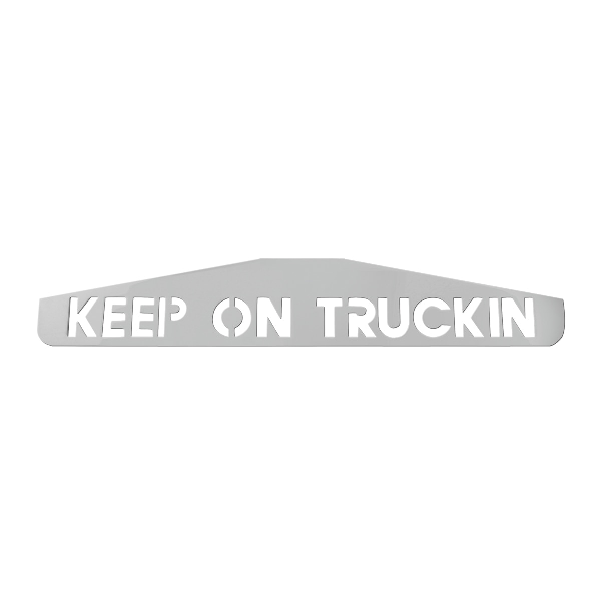 "KEEP ON TRUCKING" Chrome Mud Flap Weights for Peterbilt & Kenworth, Pair