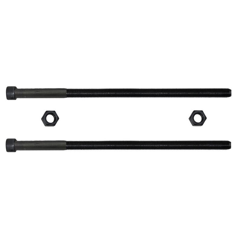Leaf Spring Center Bolt Pin - 7/16 x 10" (PAIR) Fine Threaded Leaf Bolts w/ Nuts