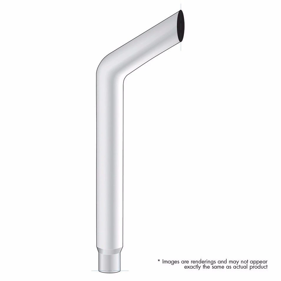 7" Bull Reduce to 5" O.D.- Bottom Exhaust - 60" Long - Freightliner Peterbilt KW