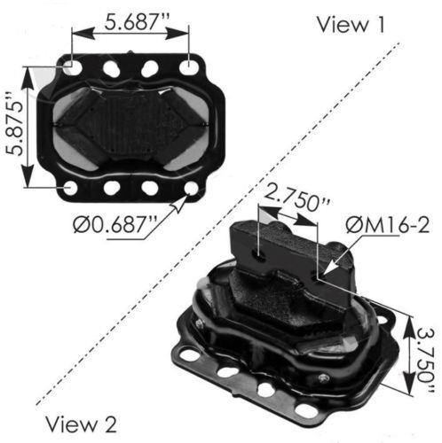 Rear Engine Mount Peterbilt 12448TBG